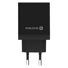 Evelatus Adapteris Evelatus Universal Travel Charger ETC04 USB 2.4A + Type-C 3A 30W Power Delivery Black