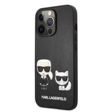 Karl Lagerfeld Aizmugurējais vāciņš Karl Lagerfeld Apple iPhone 13 Pro Choupette PU Leather Case Black