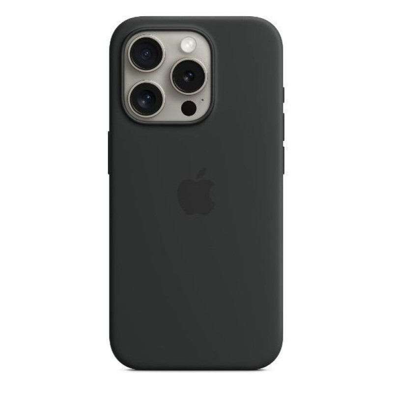 Apple Aizmugurējais vāciņš Apple - iPhone 15 Pro Silicone Case with MagSafe - Black