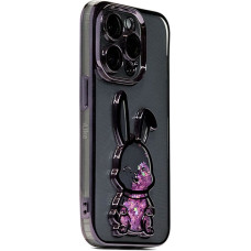 Ilike Aizmugurējais vāciņš iLike Apple iPhone 15 Pro Silicone Case Print Desire Rabbit Purple