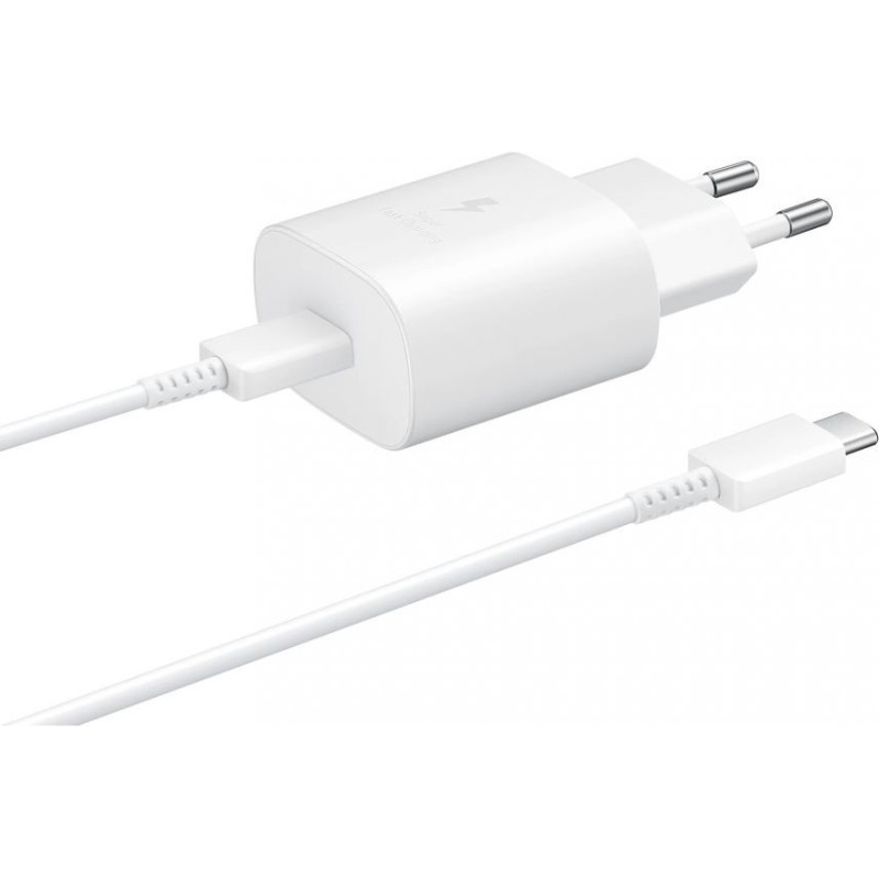 Samsung Adapteris Samsung - EP-TA800XWE Samsung 25W Travel Charger USB-C Data Cabel White