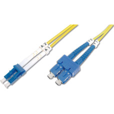 Digitus Nevadāms centrmezgls Digitus  Patch Cord FO, Duplex, LC to SC SM OS2 09/125 µ, 1 m