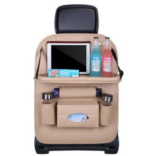 Ilike Auto Aksesuāri  iLike  Car organizer for the seat foldable shelf mini car table Beige