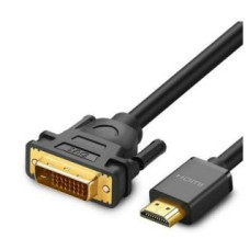 Ugreen Kabelis Ugreen  cable cable adapter DVI adapter 24 + 1 pin (male) - HDMI (male) FHD 60 Hz 1.5 m black (HD106 11150) Black