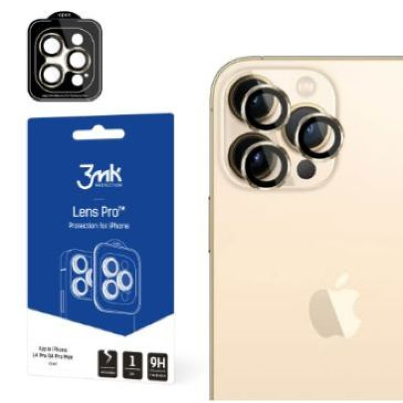 3MK Aizsargstikls 3MK Apple iPhone 14 Pro/14 Pro Max Lens Protection Pro Gold