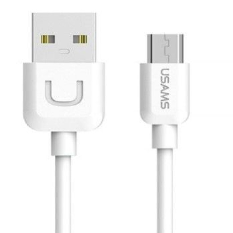 Usams Kabelis USAMS  US-SJ098 U-Turn Durable TPE Universal Micro USB to USB Data&Fast 2A Charger Cable 1m White