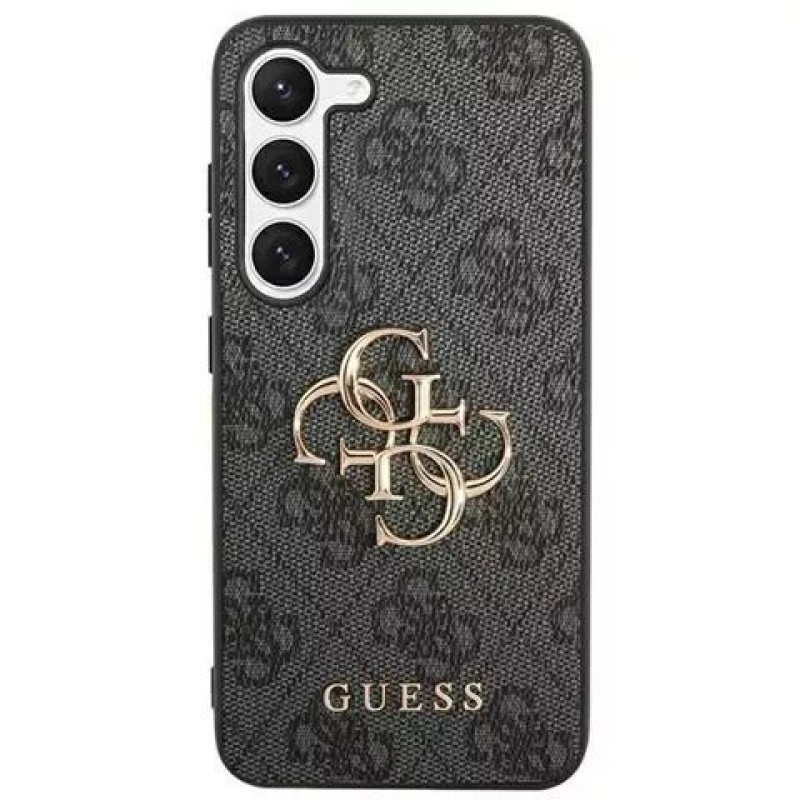 Guess Aizmugurējais vāciņš Guess Samsung Galaxy S24 HC PU LEATHER 4G METAL LOGO Black