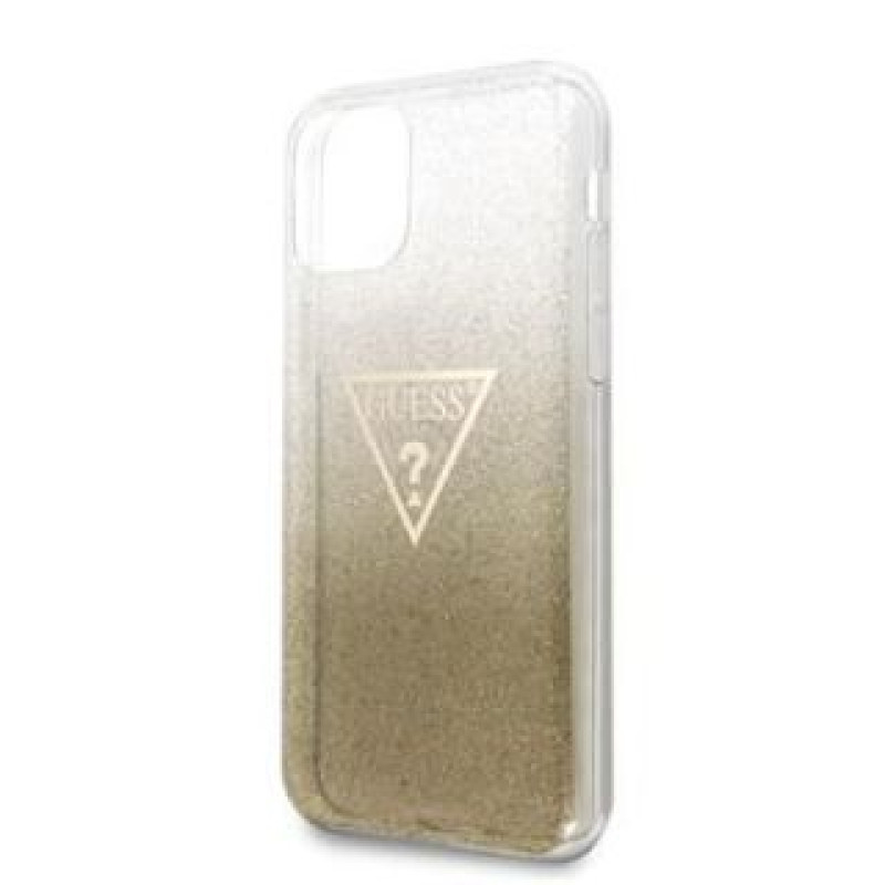 Guess Aizmugurējais vāciņš Guess Apple iPhone 11 Pro Solid Glitter Cover Gold