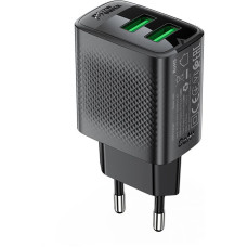 Acefast Adapteris Acefast  Acefast A86 mains charger 2x USB-A 12W - black Black