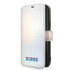 Guess Atveramie maciņi Guess Apple iPhone 11 Pro Iridescent Book Case Silver