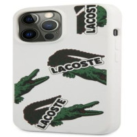Lacoste Aizmugurējais vāciņš Lacoste Apple iPhone 13 Pro Liquid Silicone Allover Pattern Case White