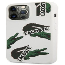 Lacoste Aizmugurējais vāciņš Lacoste Apple iPhone 13 Pro Liquid Silicone Allover Pattern Case White