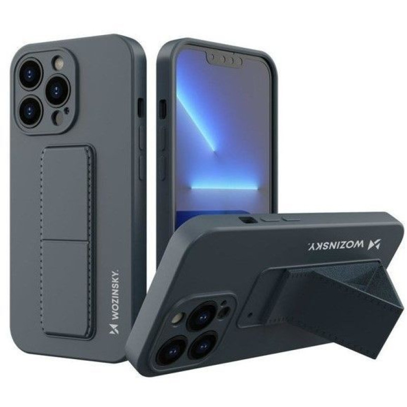 Wozinsky Aizmugurējais vāciņš Wozinsky Apple iPhone 13 Pro Kickstand Case silicone case with stand Navy Blue