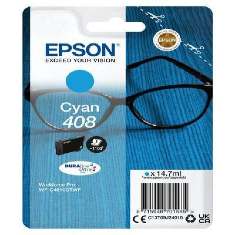 Epson Aksesuāri un izejmateriāli EPSON  DURABrite Ultra 408L Ink cartrige, Cyan