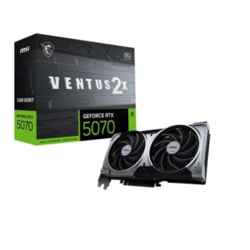 MSI Grafiskās karte / Video kartes MSI  Graphics Card||NVIDIA GeForce RTX 5070|12 GB|GDDR7|192 bit|PCIE 5.0 16x|Dual Slot Fansink|1xHDMI|3xDisplayPort|RTX507012GVENTUS2XOC