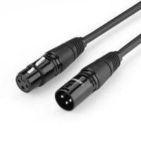 Ugreen Kabelis Ugreen  Ugreen AV130 66716 audio XLR (female) - XLR (male) cable for microphone / amplifier 1m - black