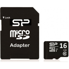 Silicon Power Atmiņas kartes Silicon power  16 GB, MicroSDHC, Flash memory class 10, SD adapter