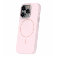 Ilike Aizmugurējais vāciņš iLike Apple iPhone 16 Pro Soft Touch Silicone case With Magnetic Light Pink