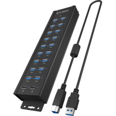 Raidsonic Cita datorprece Raidsonic  | 20-in-1 USB HUB with power supply, on/off button and mounting brackets | IB-HUB1720-U3