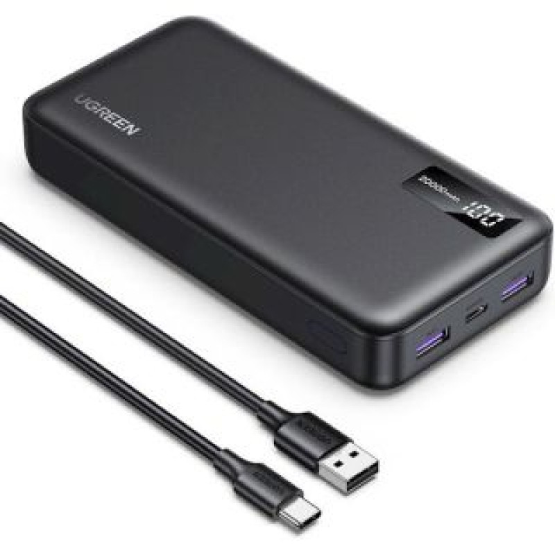 Ugreen Ārējais akumulators Ugreen  PB312 20000mAh PD 20W Power Bank Black