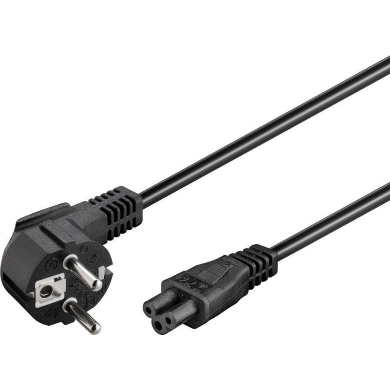 Goobay Kabelis Goobay  Power supply cord (CEE/7/7 to mickey), angled 68004 1.8 m, Black
