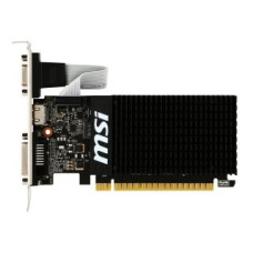 MSI Grafiskās karte / Video kartes MSI  GT 710 2GD3H LP NVIDIA 2 GB GeForce GT 710 DDR3 PCI Express 2.0 x16 (uses x8) HDMI ports quantity 1 Memory clock speed 1600 MHz DVI-D ports quantity 1 VGA (D-Sub) ports quantity 1 Processor frequency 954 MHz