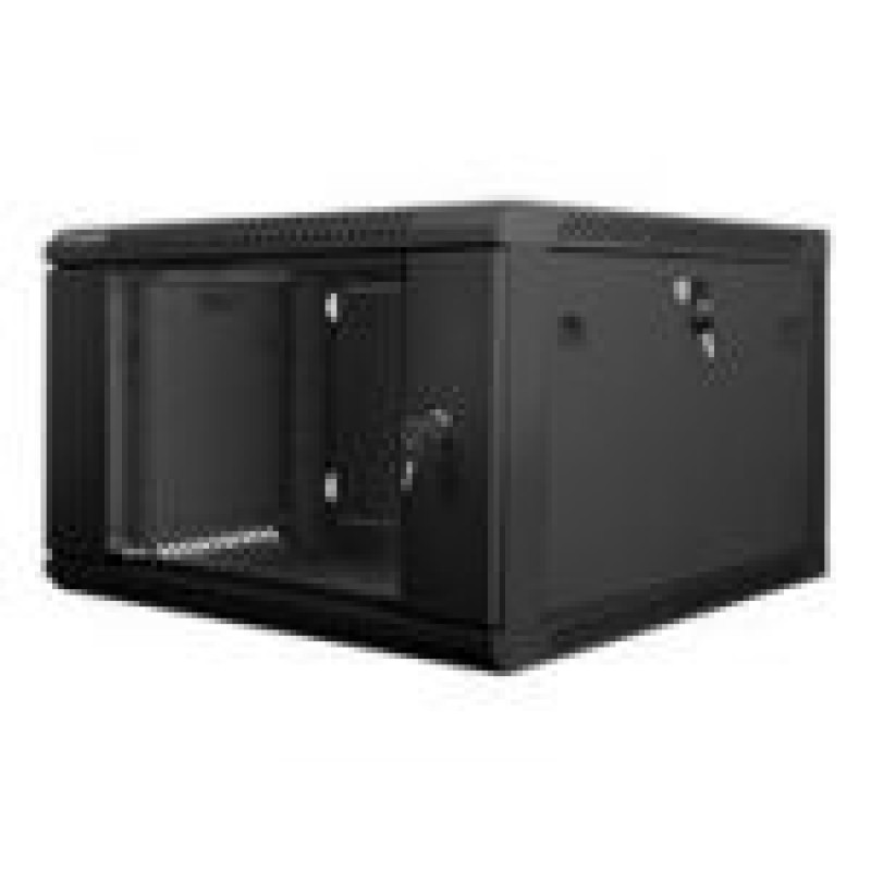 Lanberg Datoru piederumi Lanberg  LANBERG WF01-6606-10B Lanberg wall-mounted rack 19 demounted flat pack 6U/600x600mm black