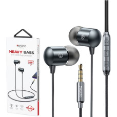Yesido Vadu austiņas yesido  YH42 Earphone 3.5mm With Microfone Black
