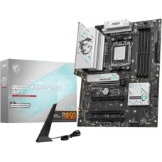 MSI Pamatplate AMD procesorsiem MSI  Mainboard||AMD B850|SAM5|ATX|Memory DDR5|Memory slots 4|4xPCI-Express 16x|3xM.2|1xDisplayPort|1xAudio-In|1xAudio-Out|1xMicrophone|4xUSB 2.0|2xUSB 3.2|2xUSB-C|1xOptical S/PDIF|1xRJ45|B850GAMINGPLUSWIFI