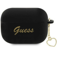 Guess Maciņš austiņām Guess Apple AirPods Pro 2 cover Silicone Charm Heart Collection Black