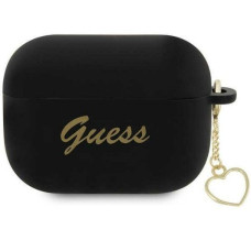 Guess Maciņš austiņām Guess Apple AirPods Pro 2 cover Silicone Charm Heart Collection Black