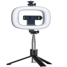 Ilike Selfie nūja iLike  SELFIE HANDLE TRIPOD AND SQUARE LAM - BLUETOOTH Black