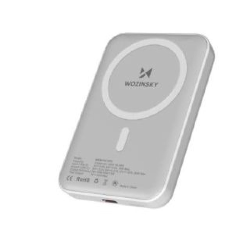 Wozinsky Ārējais akumulators Wozinsky  10.000 mAh Magnetic Power Bank White