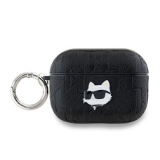 Karl Lagerfeld Aizmugurējais vāciņš Karl Lagerfeld - Karl Lagerfeld PU Embossed Choupette Head Case for AirPods Pro 2 Black