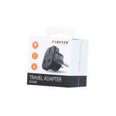 Forever Parveidotājs Forever  travel adapter EU/UK Black