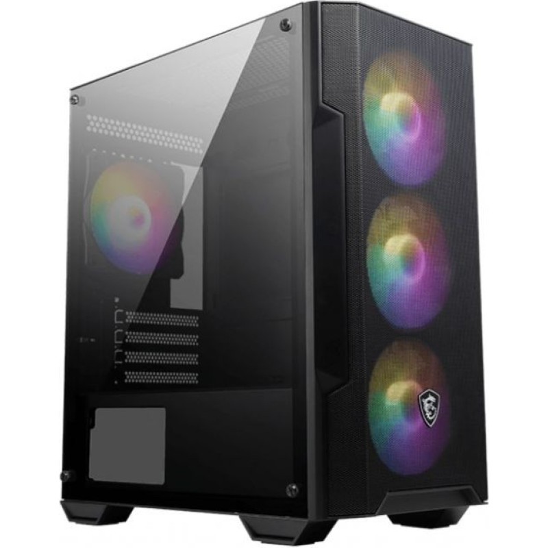 MSI Datoru korpusi MSI  PC Case MAG FORGE M100A Black Micro ATX Tower Power supply included No