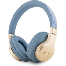 Guess Bezvadu austiņas Guess  PU Leather 4G Script Logo BT5.3 Stereo Headphone Blue
