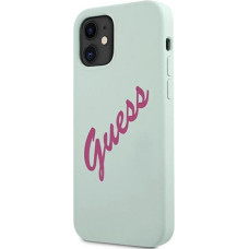 Guess Aizmugurējais vāciņš Guess Apple iPhone 12 Mini 5.4'' Vintage Fuschia Script Cover Blue