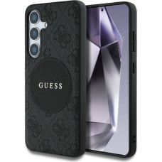 Guess Aizmugurējais vāciņš Guess Samsung Galaxy S25 Etui 4G Round Patch Classic Logo MagSafe Black