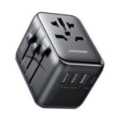 Joyroom Kabelis Joyroom  Joyroom JR-TCW01 travel adapter universal 17W EU / US / UK / JP / AU / CN - black
