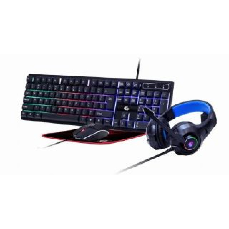 Gembird Datora tastatūra Gembird  KEYBOARD USB GAMING KIT ENG/GHOST GGS-UMGL4-02