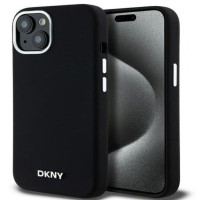 Dkny Aizmugurējais vāciņš DKNY Apple iPhone 15 hardcase Liquid Silicone Small Metal Logo MagSafe Black