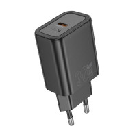 Hoco Adapteris Hoco  N63 Gentle PD30W+QC3.0 charger(EU) Black