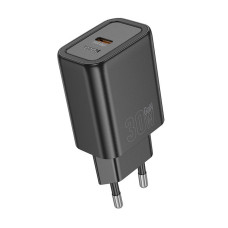 Hoco Adapteris Hoco  N63 Gentle PD30W+QC3.0 charger(EU) Black