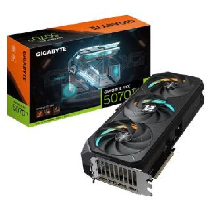 Gigabyte Grafiskās karte / Video kartes Gigabyte  Graphics Card||NVIDIA GeForce RTX 5070 Ti|16 GB|GDDR7|256 bit|PCIE 5.0 16x|1xHDMI|3xDisplayPort|N507TGAMINGOC-16GD1.0