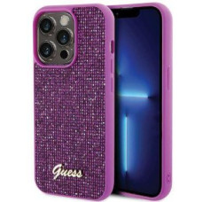 Guess Aizmugurējais vāciņš Guess Apple iPhone 15 Pro Max HC PU DISCO SCRIPT METAL Purple