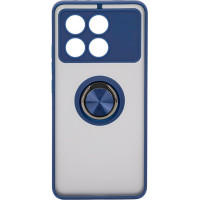 Ilike Aizmugurējais vāciņš iLike Xiaomi Poco X6 Pro Hybrid Case With Ring Dark Blue
