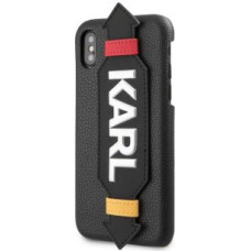 Karl Lagerfeld Aizmugurējais vāciņš Karl Lagerfeld Apple iPhone X/XS PU Case With Strap Black