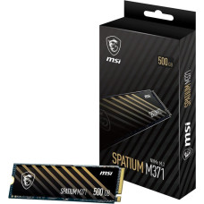 MSI Cietais disks SSD MSI  SSD||SPATIUM M371|500GB|M.2|PCIE|NVMe|3D NAND|Write speed 1150 MBytes/sec|Read speed 2200 MBytes/sec|2.15mm|TBW 110 TB|MTBF 1500000 hours|S78-440K160-P83