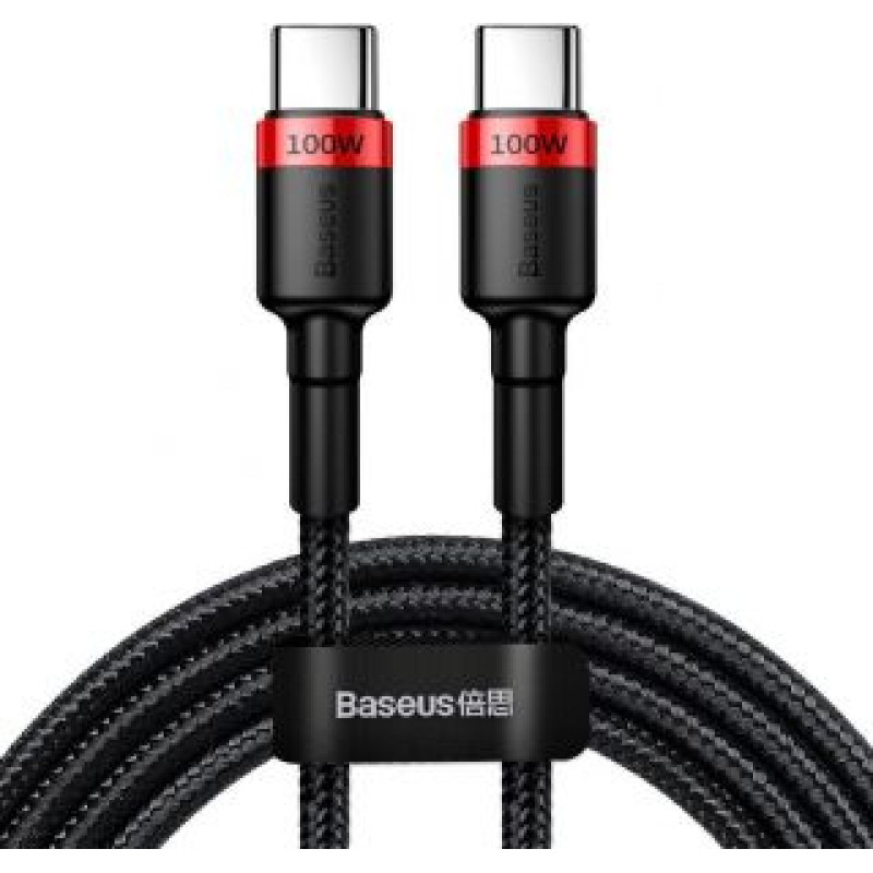 Baseus Kabelis Baseus  Baseus Cafule PD2.0 100W flash charging USB For Type-C cable (20V 5A)2m Red+Black